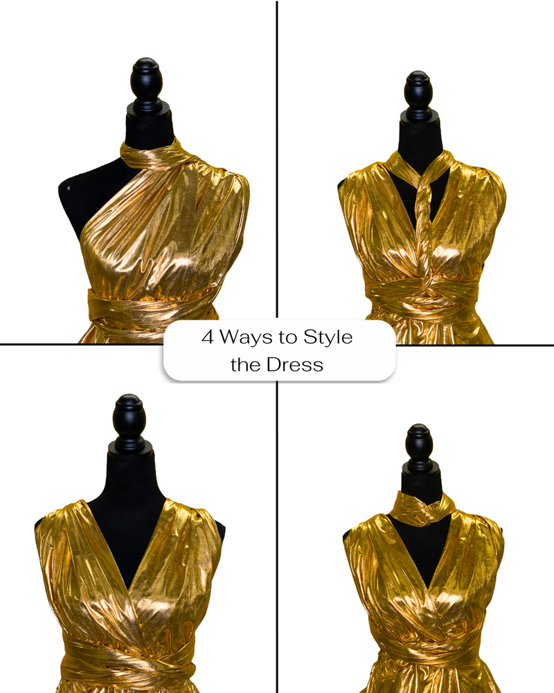 Golden Goddess Gold Flying Dress