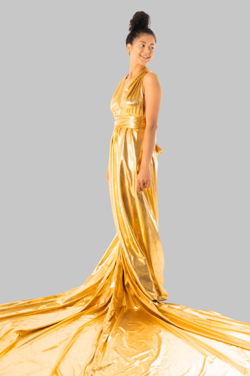 Golden Goddess Gold Flying Dress