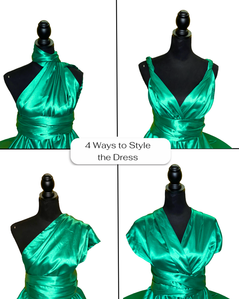 Emerald Elegance Flying Dress - Plus Size